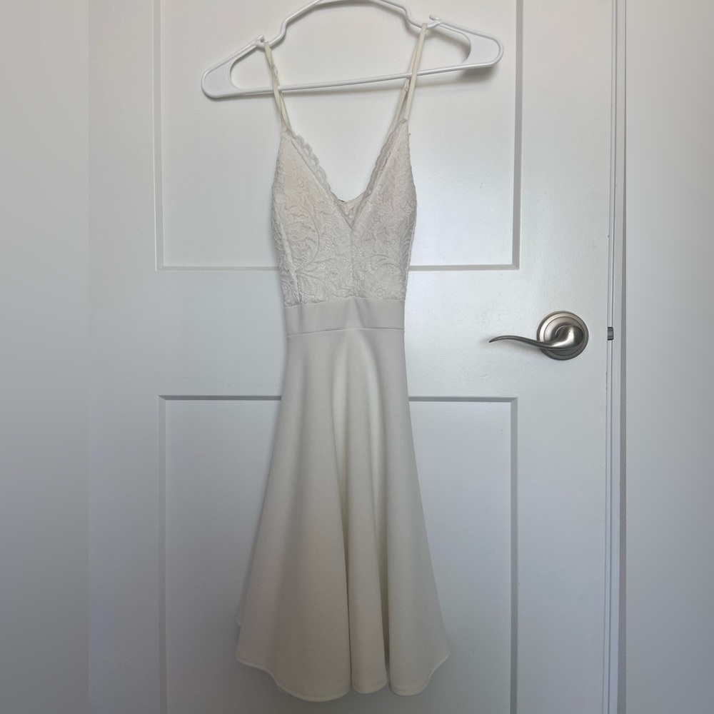 Super cute white homecoming/formal dress!!